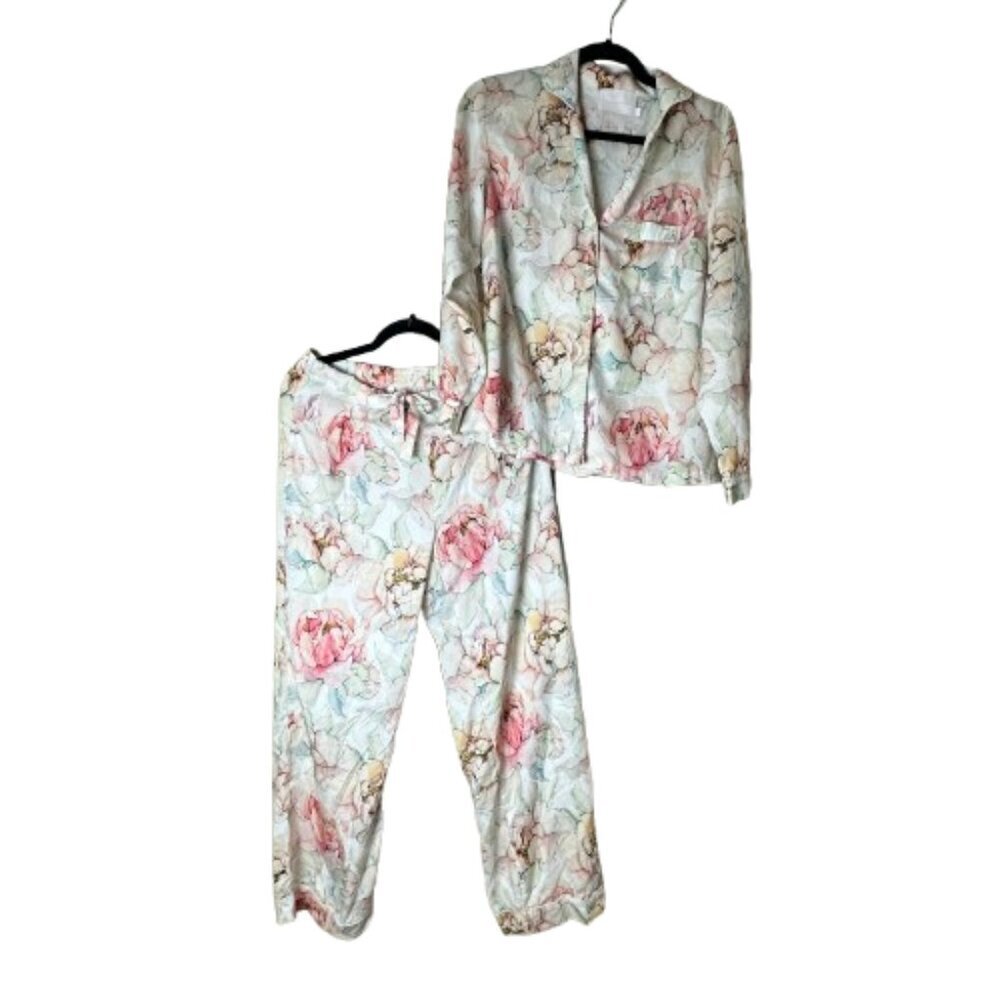 Homebodii Floral 100% Woven Tencel Pajamas Pajama Set Size Small